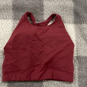 alphalete burgundy, sports bra